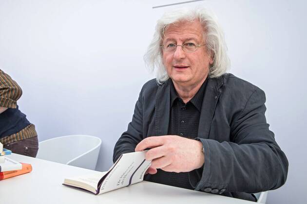 Leipziger Buchmesse 2013. Schriftsteller Peter Esterhazy ( HUN ) präsentiert seinen Roman Esti im Rahmen der Leipziger Buchmesse 2013 am 14.03.2013.