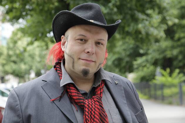 Berlin, Kreuzberg, Piratenpartei lädt zu großem dezentralen Wahlkampfauftakt in drei Großstädten ein. Die 16 Bundestagskandidaten auf Listenplatz 1 stellen sich vor. Foto: Bruno Kramm für Bayern