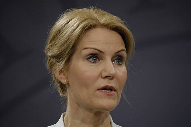 Pressekonferenz von Ministerpräsidentin Helle Thorning-Schmidt in Kopenhagen, Dänemark