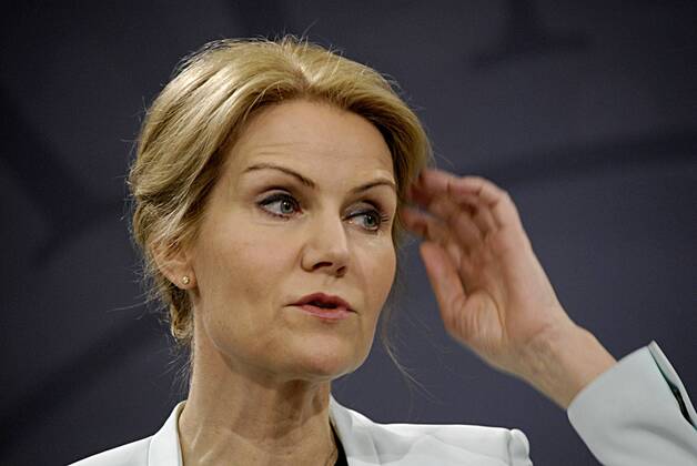 Pressekonferenz von Ministerpräsidentin Helle Thorning-Schmidt in Kopenhagen, Dänemark