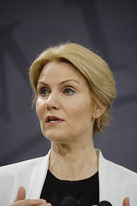 Pressekonferenz von Ministerpräsidentin Helle Thorning-Schmidt in Kopenhagen, Dänemark