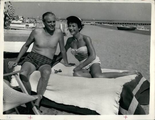 IMAGO ICONS: Hedy Lamarr Feb. 24, 2012 - Hedy Lamarr at the Lido Venice Film Festival with Howard Lee  - ZUMAk09