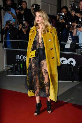 . 02 09 2014. London, United Kingdom. Cara Delevingne attends the GQ Men Of The Year Awards. Royal Opera House. xChrisxJosephx xi-Imagesx IIM-2897-0051