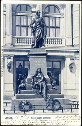 Leipzig, Blick zum Mendelssohn Denkmal