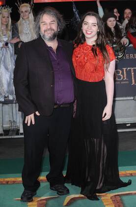 Film director Peter Jackson and his daughter, Katie Jackson attending The Hobbit: The Battle Of The Five Armies World Premiere, at Odeon Leicester Square and Empire IMAX in London. DECEMBER 1st 2014  PTY 144983
