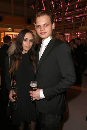 Wilson Gonzalez Ochsenknecht und seine Freundin Lorraine beim NRW Empfang im Rahmen der 65. Berlinale am 08.02.2015 in Berlin 65. Berlinale 2015, NRWd Empfang