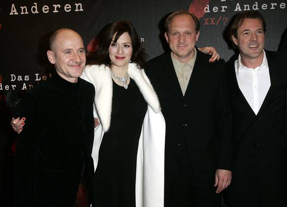 DAS LEBEN DER ANDEREN Premiere - Ankunft - Berlin Ulrich Muehe, Martina Gedeck, Ulrich Tukur und Sebastian Koch bei der Ankunft der Premiere DAS LEBEN DER ANDEREN im Cinemaxx am 15.03.2006 in Berlin.