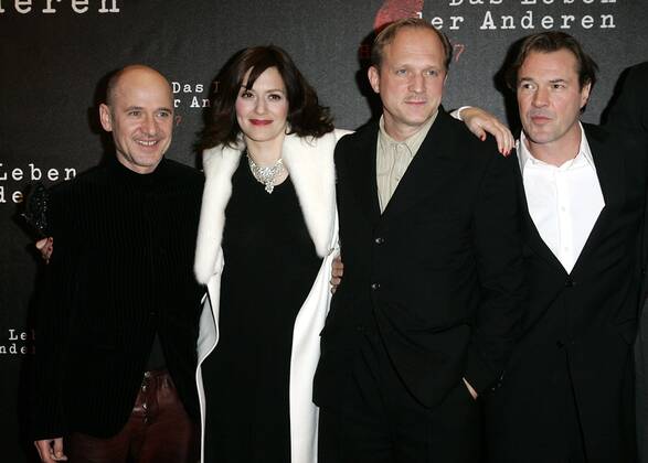 DAS LEBEN DER ANDEREN Premiere - Ankunft - Berlin Ulrich Muehe, Martina Gedeck, Ulrich Tukur und Sebastian Koch bei der Ankunft der Premiere DAS LEBEN DER ANDEREN im Cinemaxx am 15.03.2006 in Berlin.