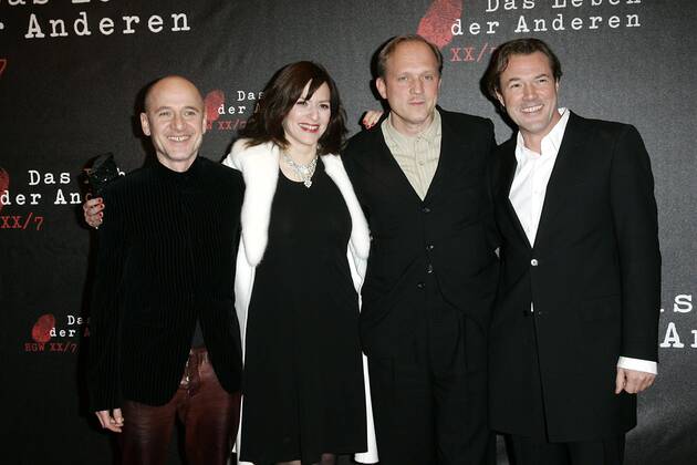 DAS LEBEN DER ANDEREN Premiere - Ankunft - Berlin Ulrich Muehe, Martina Gedeck, Ulrich Tukur und Sebastian Koch bei der Ankunft der Premiere DAS LEBEN DER ANDEREN im Cinemaxx am 15.03.2006 in Berlin.