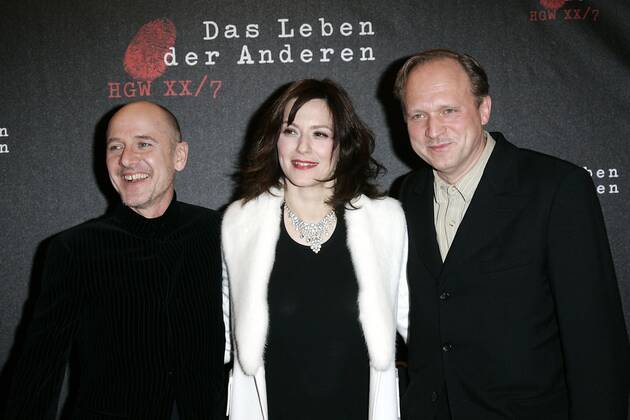 DAS LEBEN DER ANDEREN Premiere - Ankunft - Berlin Ulrich Muehe, Martina Gedeck und Ulrich Tukur bei der Ankunft der Premiere DAS LEBEN DER ANDEREN im Cinemaxx am 15.03.2006 in Berlin.
