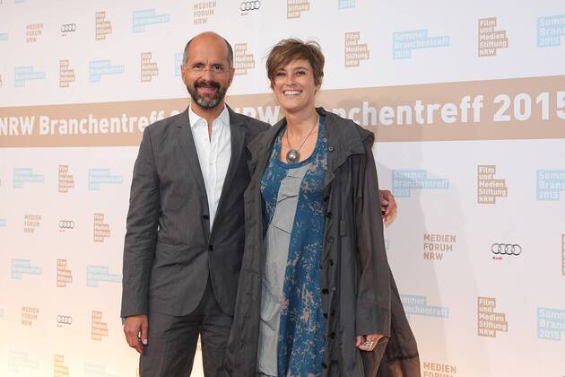 Christoph Maria Herbst und seine Ehefrau Gisi beim NRW Filmstiftung Branchentreff am 10.06.15 in Koeln NRW Filmstiftung Branchentreff in Koeln, 2015