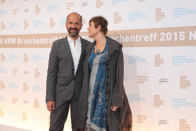 Christoph Maria Herbst und seine Ehefrau Gisi beim NRW Filmstiftung Branchentreff am 10.06.15 in Koeln NRW Filmstiftung Branchentreff in Koeln, 2015