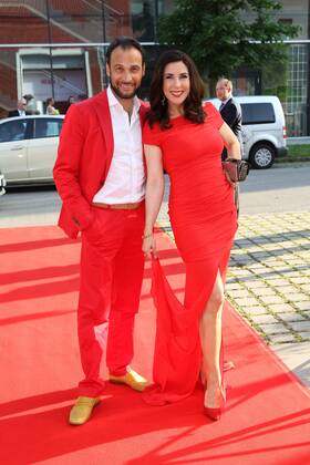 Judith Williams mit Ehemann Alexander Klaus Stecher, Jubilaeumsgala HSE24 in der alten Ziegelei in Ismaning bei Muenchen am 07.07.2015