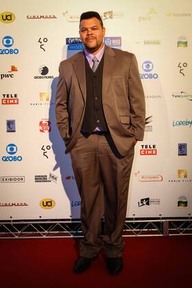 RIO DE JANEIRO, Brazil - 01 09 2015: BIG BRAZILIAN CINEMA AWARD 2015 - Babu Santana during the fourteenth edition of the Brazilian Film Grand Prize, sponsored by the Brazilian Film Academy.  Andr?xHorta
