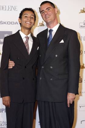 Andrej Hermlin mit Sohn David bei der Verleihung der 21. Goldenen Henne 2015 im Velodrom. Berlin, 05.09.2015 Foto:xJ.xQuinternx xFuturexImage