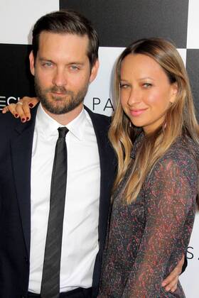 Tobey Maguire und seine Ehefrau Jennifer Meyer bei der Pawn Sacrifice Kino Premiere am 8.09.2015 in Los Angeles Pawn Sacrifice Kinopremiere in Los Angeles, 2015 