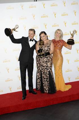 Derek Hough, Tessandra Chavez & Julianne Hough CREATIVE ARTS EMMY AWARDS: PRESSROOM Los Angeles  Patrick Rideaux