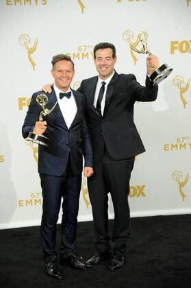 Mark Burnett & Carson Daly PRIMETIME EMMY AWARDS: PRESSROOM Los Angeles  Patrick Rideaux PicturePerfect