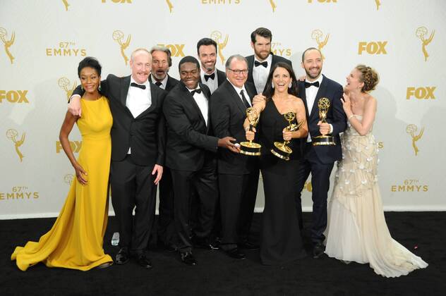 Veep cast PRIMETIME EMMY AWARDS: PRESSROOM Los Angeles  Patrick Rideaux PicturePerfect