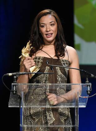 - NAMUR, BELGIUM: Loubna Abidar is pictured during the Ceremonie des Bayard prize award ceremony at the 30th edition of the FIFF Festival Internationale du Film Francophone de Namur, Friday 09 October 2015, in Namur.  JOHNxTHYS 04717591