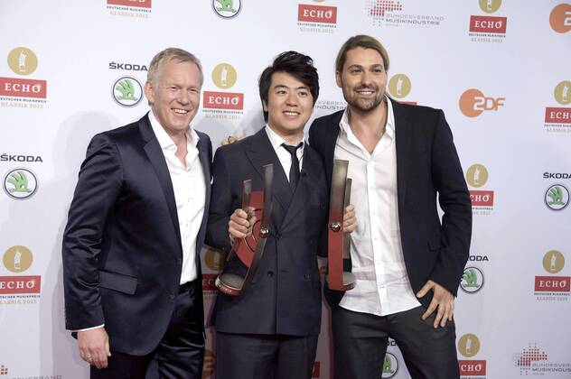 Johannes B. Kerner, Lang Lang und David Garrett beim Echo Klassik 2015 im Konzerthaus. Berlin, 18.10.2015 Foto:xFredericx xFuturexImage