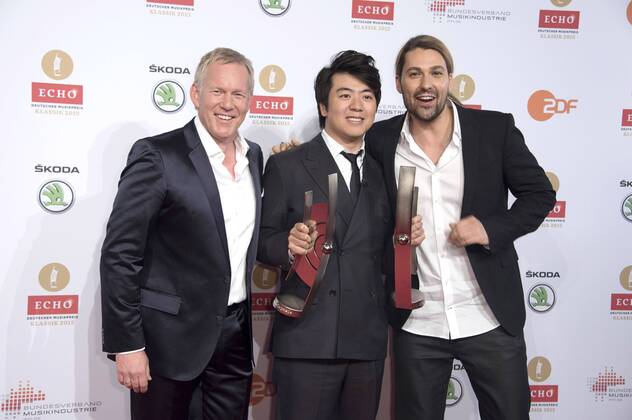 Johannes B. Kerner, Lang Lang und David Garrett beim Echo Klassik 2015 im Konzerthaus. Berlin, 18.10.2015 Foto:xFredericx xFuturexImage