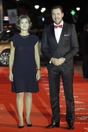 Isabel Garcia Tejerina, Minister of Agriculture, Food and Environment of Spain and Oscar Puente, Mayor of Valladolid during the 60th Seminci. October 31,2015.  (2015103196)