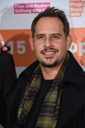 Schauspieler Moritz Bleibtreu posiert am 09.11.2015 in Köln vor der Verleihung des Kino Programm Preis NRW.