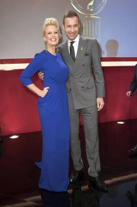 Barbara Schöneberger und Kai Pflaume bei der Verleihung des Goldenen Lenkrads 2015 im Berliner Axel-Springer-Haus. Berlin, 10.11.2015 Foto:xFredericx xFuturexImage