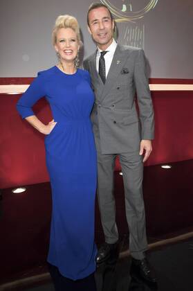 Barbara Schöneberger und Kai Pflaume bei der Verleihung des Goldenen Lenkrads 2015 im Berliner Axel-Springer-Haus. Berlin, 10.11.2015 Foto:xFredericx xFuturexImage