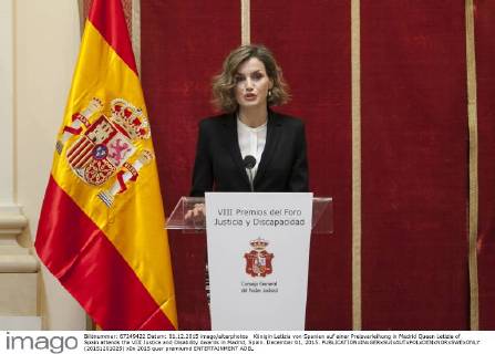 Königin Letizia von Spanien auf einer Preisverleihung in Madrid Queen Letizia of Spain attends the VIII Justice and Disability Awards in Madrid, Spain. December 01, 2015.  (20151201025)