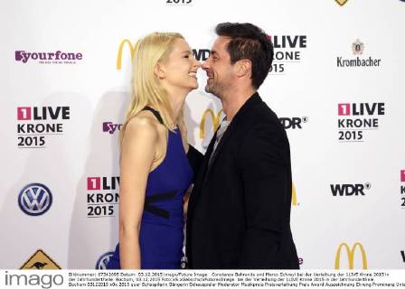 Constanze Behrends und Marco Schreyl bei der Verleihung der 1LIVE Krone 2015 in der Jahrhunderthalle. Bochum, 03.12.2015 Foto:xS.xGabschx xFuturexImage