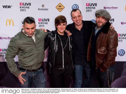 Donnerstag 03.12.2015, Einslive Krone Verleihung in Bochum, Broilers DeFodi001