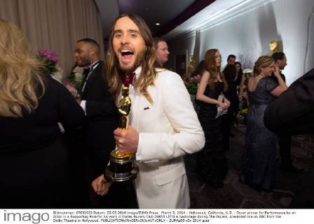 OSCARS. Bester Nebendarsteller. Preisträger 2011-2020 March 2, 2014 - Hollywood, California, U.S. - Oscar winner for Performance by an Actor in a Supporting Role for his work in Dallas Buyers Club JARED LETO is backstage during The Oscars, presented live on ABC from the Dolby Theatre in Hollywood. - ZUMAz03