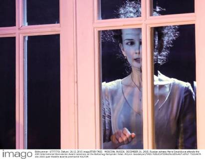 MOSCOW, RUSSIA. DECEMBER 21, 2015. Russian actress Maria Smolnikova attends the 20th International Stanislavski Award ceremony at the Baltschug Kempinski Hotel. Artyom Geodakyan TASS  TS01447A