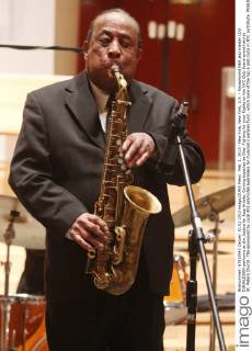 Feb. 1, 2013 - New York, New York, U.S. - Saxophonist NEA jazz master LOU DONALDSON performs at the Justice for Jazz Artists, Coming together as One: Fighting for your Rights on the NYC Club Scene event held at St. Peters Church. The sponsored by Local 802 promotes awareness for musician s pension fund , which none of the top 6 jazz clubs in NYC contribute. - ZUMAk03