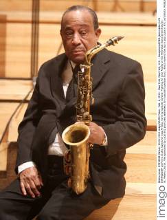 Feb. 1, 2013 - New York, New York, U.S. - Saxophonist NEA jazz master LOU DONALDSON performs at the Justice for Jazz Artists, Coming together as One: Fighting for your Rights on the NYC Club Scene event held at St. Peters Church. The sponsored by Local 802 promotes awareness for musician s pension fund , which none of the top 6 jazz clubs in NYC contribute. - ZUMAk03