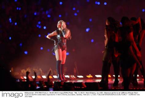 Feb. 3, 2013 - New Orleans, LA, USA - Beyonce performs at halftime of Super Bowl XLVII at the Mercedes-Benz Superdome in New Orleans, Louisiana, Sunday, February 3, 2013. - ZUMAm67