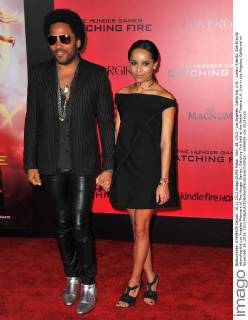 Nov. 18, 2013 - Los Angeles, California, U.S. - Lenny Kravitz, Zoe Kravitz attending the Los Angeles Premiere of The Hunger Games: Catching Fire held at the Nokia Theatre L.A. Live in Los Angeles, California on November 18, 2013. 2013 - ZUMAl89