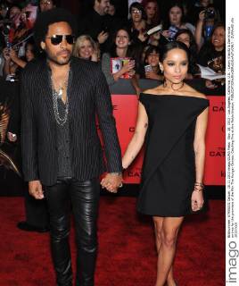 Nov. 18, 2013 - Los Angeles, California, U.S. - Lenny Kravitz & Zoe Kravitz arrives for the premiere of the film The Hunger Games: Catching Fire at the Nokia theater. - ZUMAo05