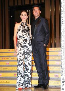 Top Ten Chinese Gold Songs Award in Hongkong HONG KONG, CHINA - JANUARY 07: (CHINA OUT) Singer and actress Jessica Hsuan poses with Chinese-American actor Michael Wong after the 38th Top Ten Chinese Gold Songs Award on January 7, 2016 in Hong Kong, China.  CFP22366114sp