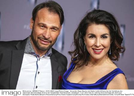 Alexander-Klaus Stecher mit Gattin Judith Williams bei der Verleihung des Deutschen Fernsehpreises 2016 in den Düsseldorfer Rheinterrassen. Düsseldorf, 13.01.2016 Foto:xC.xHardtx xFuturexImage