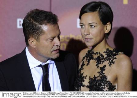 Til SCHWEIGER (Schauspieler,Regisseur),mit Partnerin,Freundin,Lebensgefaehrtin Marlene Shirley. Bayerischer Filmpreis 2016-Red Carpet,Roter Teppich,am 15.01.2016 im Prinzregententheater in Muenchen.