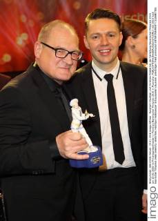 Burghart Klaußner und Christian Friedel bei der Verleihung Bayerischer Filmpreis 2016 am 15.01.2016 im Prinzregententheater in München Bayerischer Filmpreis 2016 in Muenchen 