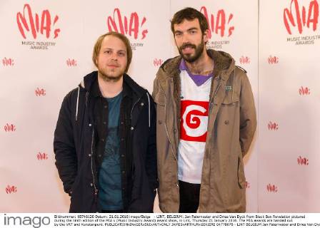 - LINT, BELGIUM: Jan Paternoster and Dries Van Dyck from Black Box Revelation pictured during the ninth edition of the MIA s (Music Industry Award) award show, in Lint, Thursday 21 January 2016. The MIA awards are handed out by the VRT and Kunstenpunt.  JAMESxARTHURxGEKIERE 04778676