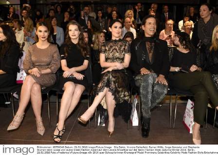 Sila Sahin, Yvonne Catterfeld, Rumer Willis, Jorge Gonzalez und Stephanie Stumph beim Luxaa und lavera Green Fashion Award auf dem Lavera Showfloor auf der Berlin Fashion Week Autumn Winter 2016. Berlin, 21.01.2016 Foto:xFredericx xFuturexImage
