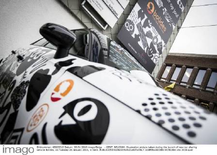 - GENT, BELGIUM: Illustration picture taken during the launch of new car sharing service Bolides, on Tuesday 26 January 2016, in Gent. JASPERxJACOBS 04781864