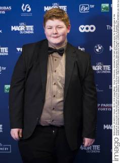 David Thielemans, nominee for the best promissing actor for Bouboule seen at the photocall at the arrivals at the sixth edition of the Magritte du Cinema awards ceremony, Saturday 06 February 2016, in Brussels. The awards are rewarded to movies of Belgian French-speaking producers.  LAURIExDIEFFEMBACQ 04789016