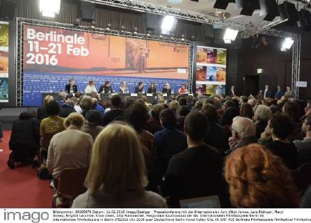 Pressekonferenz mit der Internationalen Jury (Nick James, Lars Eidinger, Meryl Streep, Brigitte Lacombe, Clive Owen, Alba Rohrwacher, Malgorzata Szumowska) der 66. Internationalen Filmfestspiele Berlin 66. Internationale Filmfestspiele in Berlin IFB2016