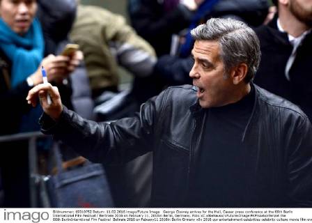 George Clooney arrives for the Hail, Caesar press conference at the 66th Berlin International Film Festival Berlinale 2016 on February 11, 2016in Berlin, Germany. Foto:xC.xNiehausx xFuturexImage